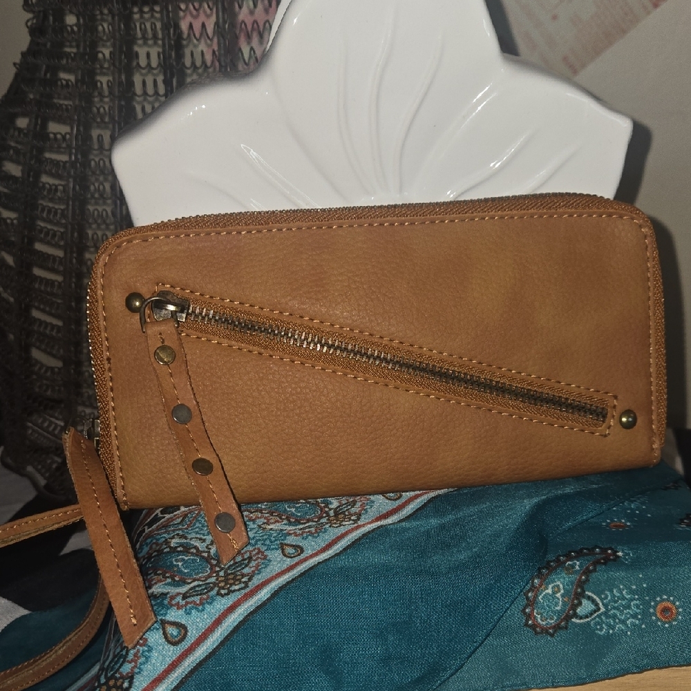 Free People Tan Leather Women's Wallet